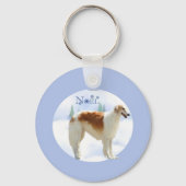 Borzoi Noel Sleutelhanger (Achterkant)