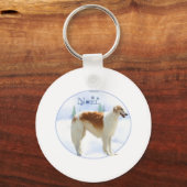 Borzoi Noel Sleutelhanger (Voorkant)