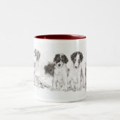 Borzoi opgroeien tweekleurige koffiemok (Center)