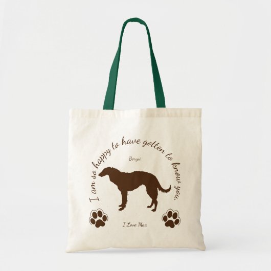 Borzoi Original bag for you and your dog トトバグ Tote Bag (Voorkant)