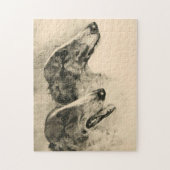 Borzoi Pair Legpuzzel (Verticaal)