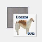 Borzoi Pap 4 - Magneet (Voorkant / Achterkant)