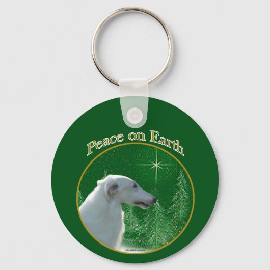 Borzoi Peace Sleutelhanger (Voorkant)