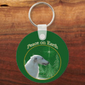 Borzoi Peace Sleutelhanger (Achterkant)