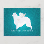 Borzoi Pet Loss Sympathie Design Briefkaart (Voorkant)