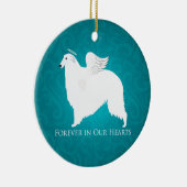 Borzoi Pet Loss Sympathie Design Keramisch Ornament (Rechts)