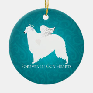 Borzoi Pet Loss Sympathie Design Keramisch Ornament