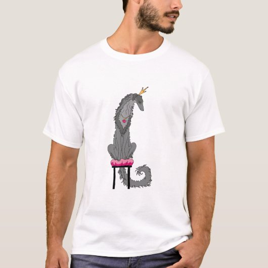 Borzoi Princess Gray T-shirt (Voorkant)