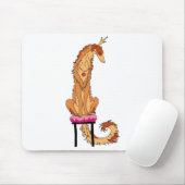 Borzoi Prinsessen Rood en Goud Muismat (Met muis)
