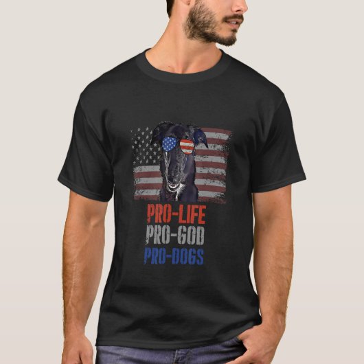 Borzoi Pro Life Pro God Pro T-shirt (Voorkant)