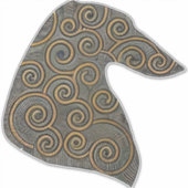 Borzoi-profiel uitgestanste vinyl sticker (Voorkant)