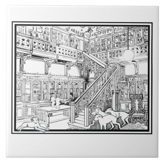 Borzoi-puppies Tegeltje (Voorkant)