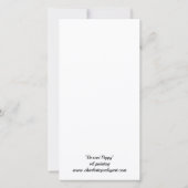 Borzoi Puppy Dog Art Hartelijk dank Bedankkaart (Achterkant)