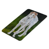 Borzoi Puppy Dog Art Magnet Magneet (Linkerzijde)