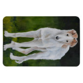 Borzoi Puppy Dog Art Magnet Magneet (Horizontaal)
