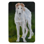 Borzoi Puppy Dog Art Magnet Magneet (Verticaal)