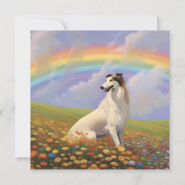 Borzoi Rainbow Bridge Aangepaste naam Hond Memoria