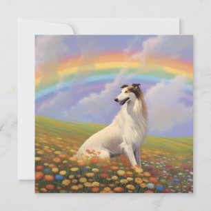 Borzoi Rainbow Bridge Aangepaste naam Hond Memoria