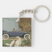 Borzoi Reizen Acryl Sleutelhanger (Achterkant)