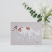 Borzoi Russia Wolfhound Canine Dog Art Briefkaart (Staand voorkant)