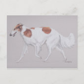 Borzoi Russia Wolfhound Canine Dog Art Briefkaart (Voorkant)