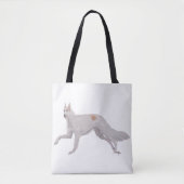 Borzoi Russian Wolfhound Dog Art Canvas tas (Voorkant)