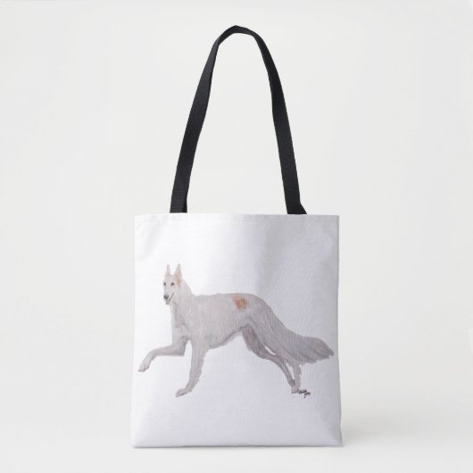 Borzoi Russian Wolfhound Dog Art Canvas tas (Voorkant)