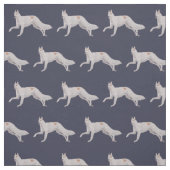 Borzoi Russian Wolfhound Dog Art Fabric Stof (Swatch)