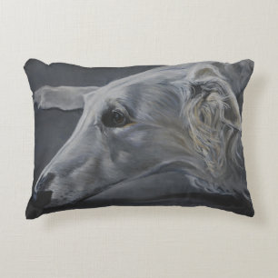 Borzoi Russian Wolfhound Dog Art Sierkussen Accent Kussen