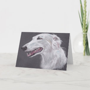 Borzoi Russian Wolfhound Dog Art Wenskaart Kaart