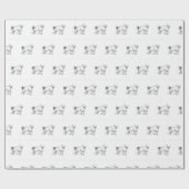 Borzoi Russian Wolfhound Dog Art Wrapping Paper Cadeaupapier (Vlak)