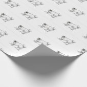 Borzoi Russian Wolfhound Dog Art Wrapping Paper Cadeaupapier (Hoek)