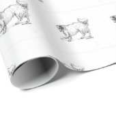 Borzoi Russian Wolfhound Dog Art Wrapping Paper Cadeaupapier (Rol Hoek)