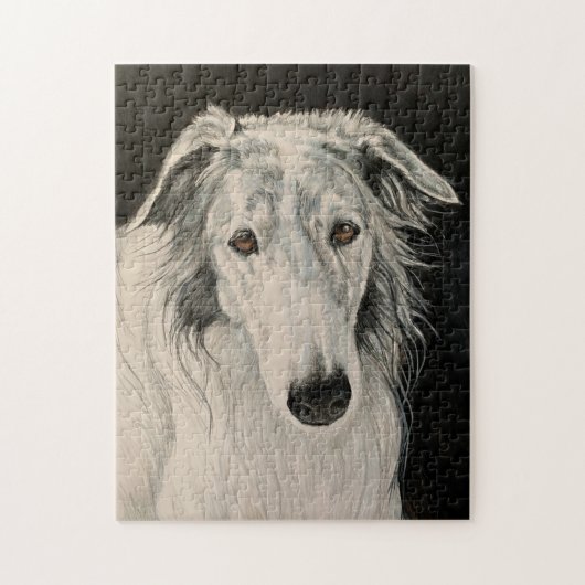 Borzoi Russian Wolfhound Portrait Dog Art Puzzle Legpuzzel (Verticaal)