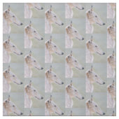 Borzoi Russian Wolfhound Profile Dog Art Fabric Stof (Swatch)