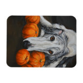 Borzoi Russisch Wolfhound Dog Art Flexible Magnet Magneet (Horizontaal)