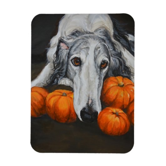 Borzoi Russisch Wolfhound Dog Art Flexible Magnet Magneet (Verticaal)