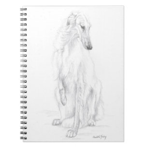 Borzoi Russische Wolfhound Dog Art-laptop Notitieboek