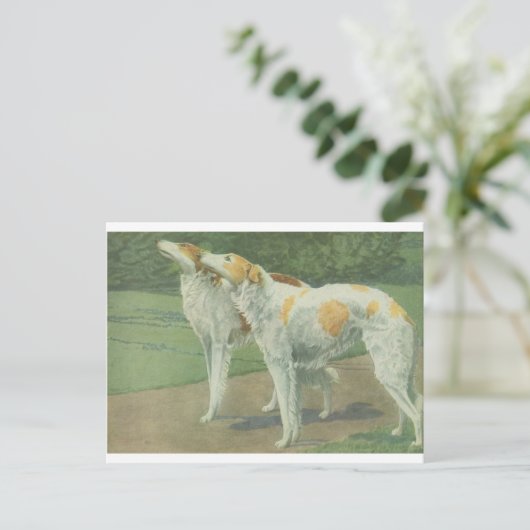 Borzoi (Russische wolfshond) Briefkaart (Staand voorkant)
