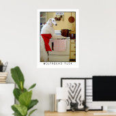 Borzoi Russische Wolfshond "Wolfshond Puck" Hond Poster (Thuiskantoor)