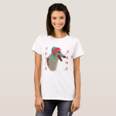 Borzoi Santa Paws T-shirt (Voorkant volledig)