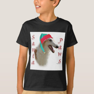 Borzoi Santa Paws T-shirt