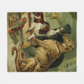 borzoi-schilderingsschroef fleece deken (Voorkant (Horizontaal))