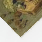  borzoi-schilderingsschroef fleece deken (Hoek)