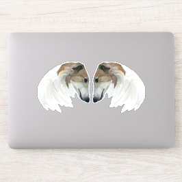 Borzoi-schoonheden op maat gesneden vinyl sticker