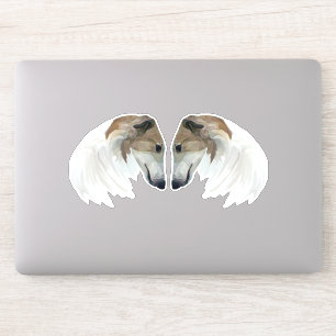 Borzoi-schoonheden op maat gesneden vinyl sticker