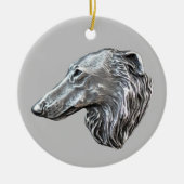 Borzoi-sieraad Keramisch Ornament (Voorkant)