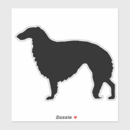 Borzoi silhouet op maat gesneden vinyl Sticker