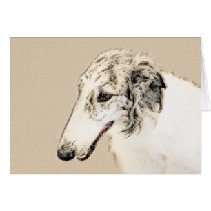 Borzoi (Silver Brindle) Schilderende oorspronkelij