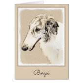 Borzoi (Silver Brindle) Schilderende oorspronkelij (Voorkant)